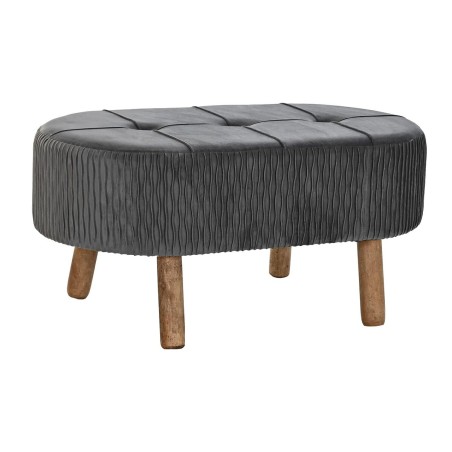 Hocker DKD Home Decor Grau natürlich Dunkelgrau Holz 80 x 46 x 38 cm