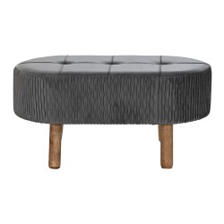 Hocker DKD Home Decor Grau natürlich Dunkelgrau Holz 80 x 46 x 38 cm