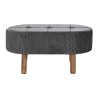 Hocker DKD Home Decor Grau natürlich Dunkelgrau Holz 80 x 46 x 38 cm