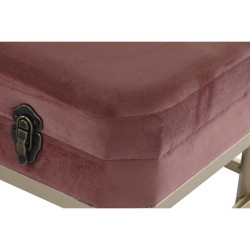 Hocker DKD Home Decor Rosa Gold Metall (80 x 40 x 47 cm)