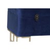 Hocker DKD Home Decor Blau Gold Metall (90 x 40 x 47 cm)