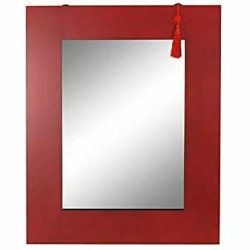 Wandspiegel DKD Home Decor Spiegel Tanne Rot Schwarz MDF (70 x 2 x 90 cm)