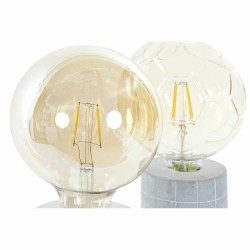 Tischlampe DKD Home Decor Weiß Grau Gold Zement 12 x 12 x 22 cm (2 Stück)