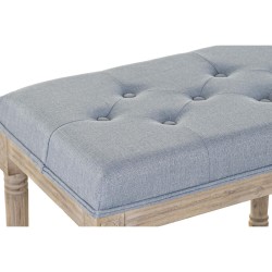 Barhocker DKD Home Decor Blau Polyester Leinen Kautschukholz (122 x 41 x 48 cm)