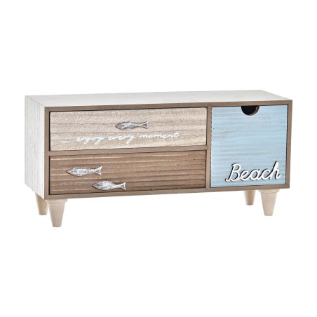 Box-Schmuckkästchen DKD Home Decor Braun türkis Holz 34 x 13 x 16 cm