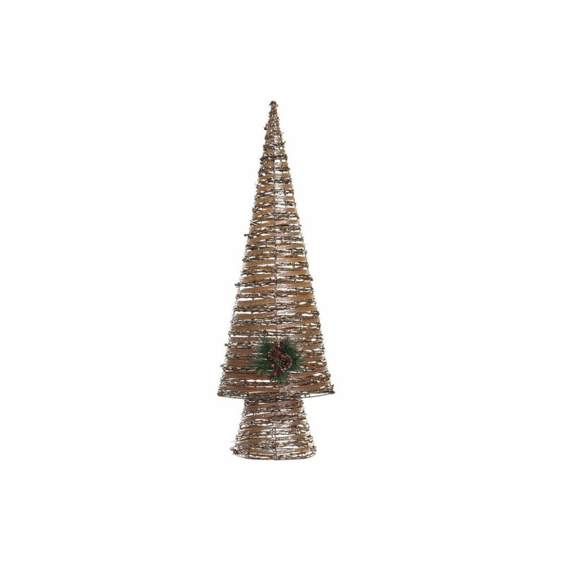 Weihnachtsbaum DKD Home Decor Bunt Kupfer natürlich Kunststoff 32 x 18 x 100 cm (3 Stück)