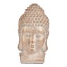 Dekorative Gartenfigur Buddha Kopf Gold Weiß Polyesterharz (35 x 65,5 x 38 cm)