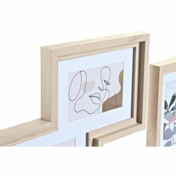 Bilderrahmen für die Wand DKD Home Decor Urban Kristall natürlich Bunt Holz MDF (40 x 1,5 x 50 cm)