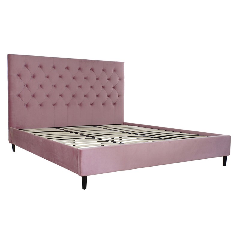 Bett DKD Home Decor Holz Metall Rosa 180 x 200 cm 187 x 210 x 137 cm