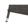 Gartenbank DKD Home Decor Kristall Grau Polyester Synthetischer Rattan Stahl Dunkelbraun (175 x 73 x 81 cm)