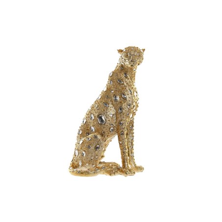 Deko-Figur DKD Home Decor Gold Leopard Harz Moderne (23,5 x 15 x 37 cm)