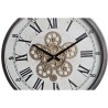 Wanduhr DKD Home Decor Bewegungsmelder Schwarz Grau Eisen (46 x 6 x 60 cm)