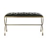 Bettfußbank DKD Home Decor 90 x 38 x 52 cm Gold Metall grün Metallic