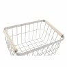 Drahtkorb DKD Home Decor grün Beige Metall Kiefer Vintage 30,5 x 20 x 14,5 cm (2 Stück)