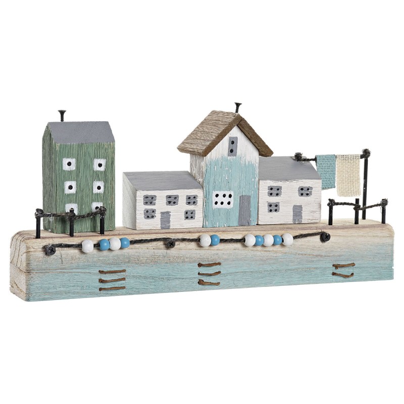 Deko-Figur DKD Home Decor Blau 38,5 x 5,8 x 17,2 cm natürlich Hafen