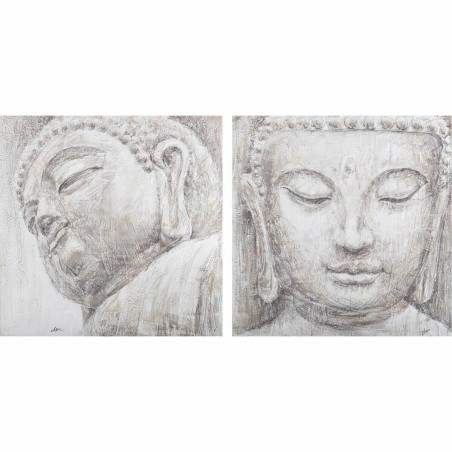 Bild DKD Home Decor Buddha Orientalisch 80 x 3,5 x 80 cm (2 Stück)