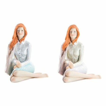 Deko-Figur DKD Home Decor 15 x 18 x 19,5 cm Damen Harz Romantisch (2 pcs)