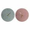 Wanduhr DKD Home Decor grün Rosa 40,5 x 5,5 x 40,5 cm (2 Stück)