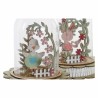 Leuchtende Dekoration DKD Home Decor Aluminium Kristall Shabby Chic 14,5 x 14,5 x 18 cm (2 Stück)