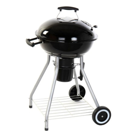 Kohlegrill mit Deckel und Rädern DKD Home Decor Schwarz Metall Kunststoff rechteckig 52,4 x 59 x 91,6 cm