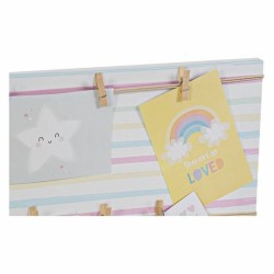 Fotorahmen DKD Home Decor Sunshine Bunt Leinwand Baby 50 x 2 x 50 cm