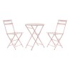 Tisch-Set mit 2 Stühlen DKD Home Decor MB-177410 Rosa 60 x 60 x 75 cm (3 pcs)