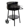 Holzkohlegrill mit Rädern DKD Home Decor Schwarz Metall Kunststoff 59 x 49,5 x 82 cm