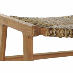 Hocker DKD Home Decor 65 x 47 x 40 cm natürlich Teakholz Kunststoff Hellbraun