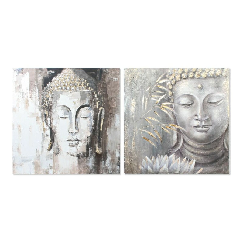 Bild DKD Home Decor CU-179192 100 x 3,8 x 100 cm Buddha Orientalisch (2 Stück)