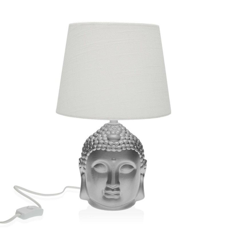 Tischlampe Versa Silberfarben Buddha Porzellan (21 x 33 x 21 cm)