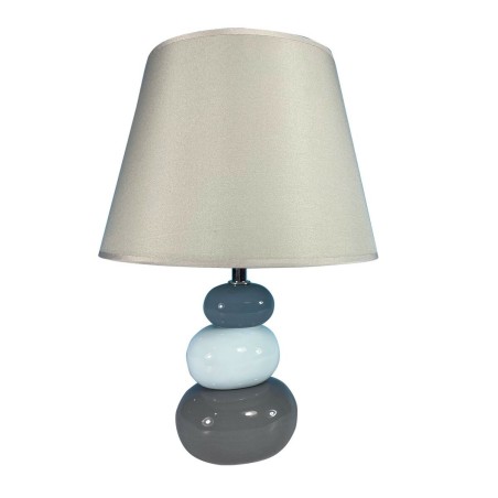 Tischlampe Versa Grau Blau aus Keramik Textil (22,5 x 32 x 8,5 cm)