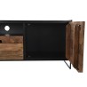 TV-Möbel DKD Home Decor 144,5 x 40 x 51 cm Schwarz Orange Recyceltes Holz Kiefer