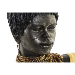 Deko-Figur DKD Home Decor Schwarz Beige Kolonial Afrikanerin Afrikaner 26 x 20 x 42 cm (2 Stück)