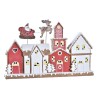 Weihnachtsschmuck DKD Home Decor Haus Weiß Rot Harz 41 x 7,5 x 27 cm