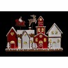 Weihnachtsschmuck DKD Home Decor Haus Weiß Rot Harz 41 x 7,5 x 27 cm