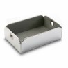 Ablageschale Versa Silber Polyskin Metall (13 x 6,5 x 20 cm)