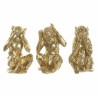 Deko-Figur DKD Home Decor Gold Harz Kolonial Affe 13 x 11 x 19,5 cm (3 Stücke)