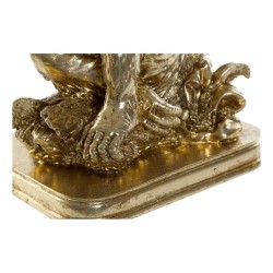 Deko-Figur DKD Home Decor Gold Harz Kolonial Pflanzenblatt 16,5 x 10,6 x 22,5 cm