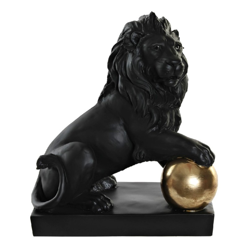 Deko-Figur DKD Home Decor RF-181551 Schwarz Gold Harz Löwe 38 x 25 x 44 cm