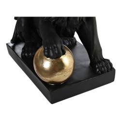 Deko-Figur DKD Home Decor RF-181551 Schwarz Gold Harz Löwe 38 x 25 x 44 cm