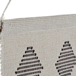 Dekoration zum Aufhängen DKD Home Decor Ethnisch Schwarz Creme Geometrisch Boho 46 x 1 x 64 cm (2 Stück)