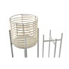 Blumentopfset DKD Home Decor Weiß Braun natürlich Metall Rattan 21 x 21 x 77 cm (2 Stück)