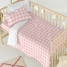 Bettbezug-Set HappyFriday Basic Kids Rosa Babybettchen Vichy 2 Stücke