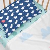 Bettwäsche-Set HappyFriday Moshi Moshi Whale Bunt Babybettchen 2 Stücke