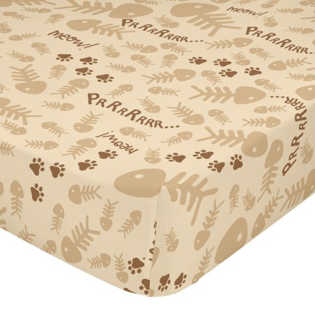 Bettlaken HappyFriday MR FOX Beige Bunt 60 x 120 x 14 cm