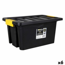 Stapelbare Organizer-Box Dem Brico mit Deckel 40 L 52 x 35 x 26 cm (6 Stück)