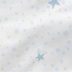 Bettlaken HappyFriday BASIC KIDS Blau Weiß 60 x 120 x 14 cm Sterne