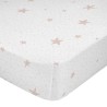 Bettlaken HappyFriday BASIC KIDS Weiß Rosa 60 x 120 x 14 cm Sterne