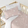 Bettlaken HappyFriday BASIC KIDS Weiß Rosa 60 x 120 x 14 cm Sterne