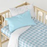 Bettlaken HappyFriday BASIC KIDS Blau 60 x 120 x 14 cm Vichy